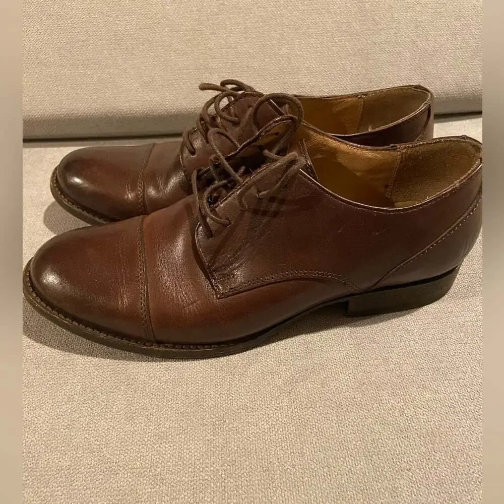 Frye Dark Brown Leather Oxfords